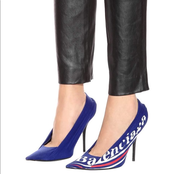 Balenciaga Shoes - Balenciaga Logo Wrap Knife Pump